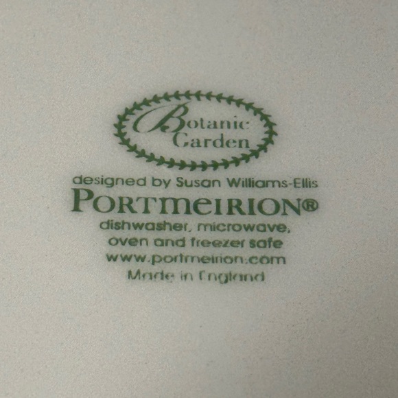 PORTMEIRION BOTANIC GARDEN 10.5” Dinner Plate SWEET PEA pattern Made in England - Picture 5 of 5